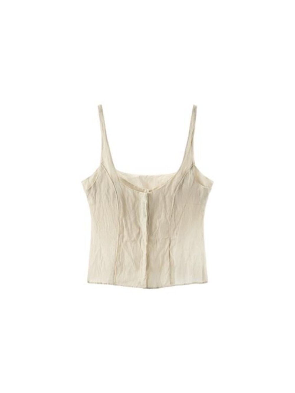 Zara WRINKLED EFFECT BUTTON TOP